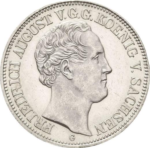 Аверс монеты - Талер 1839 года G - цена серебряной монеты - Саксония-Альбертина, Фридрих Август II
