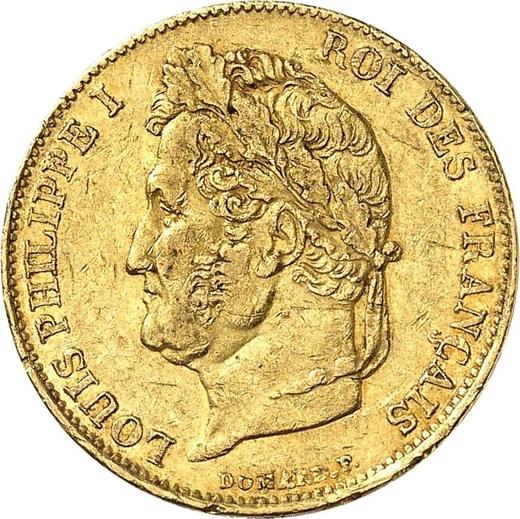 Аверс монеты - 20 франков 1832 года A "Тип 1832-1848" Париж - цена золотой монеты - Франция, Луи-Филипп I