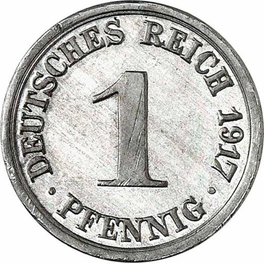 Аверс монеты - 1 пфенниг 1917 года G "Тип 1916-1918" - цена  монеты - Германия, Германская Империя