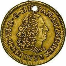 Awers monety - 1 escudo 1753 LM J - cena złotej monety - Peru, Ferdynand VI