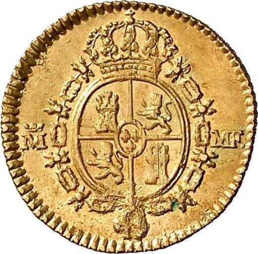 Reverse 1/2 Escudo 1794 M MF - Gold Coin Value - Spain, Charles IV