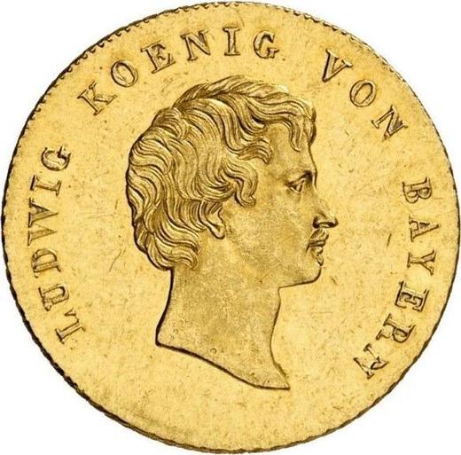 Awers monety - Dukat 1826 - cena złotej monety - Bawaria, Ludwik I