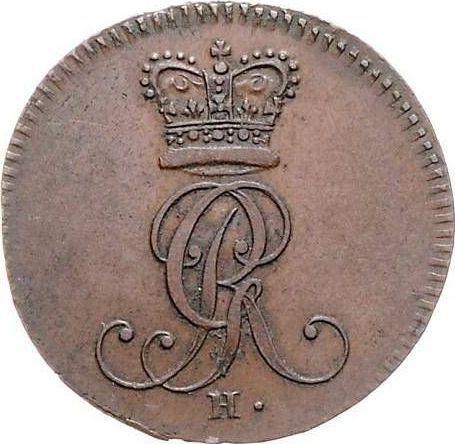 Anverso 1 Pfennig 1814 H - valor de la moneda  - Hannover, Jorge III