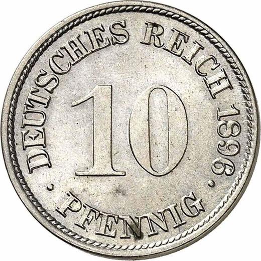 Anverso 10 Pfennige 1896 G "Tipo 1890-1916" - valor de la moneda  - Alemania, Imperio alemán