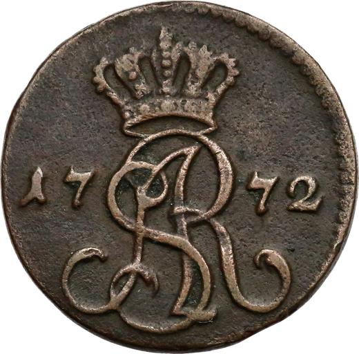 Anverso 1 grosz 1772 g - valor de la moneda  - Polonia, Estanislao II Poniatowski
