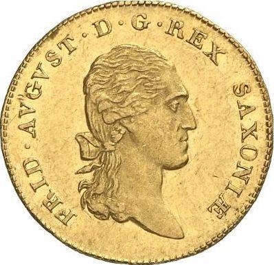Аверс монеты - Дукат 1815 года I.G.S. - цена золотой монеты - Саксония-Альбертина, Фридрих Август I