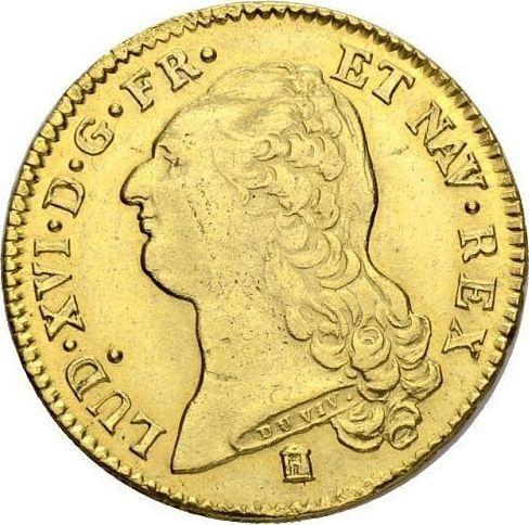 Obverse Double Louis d'Or 1786 K Bordeaux - Gold Coin Value - France, Louis XVI