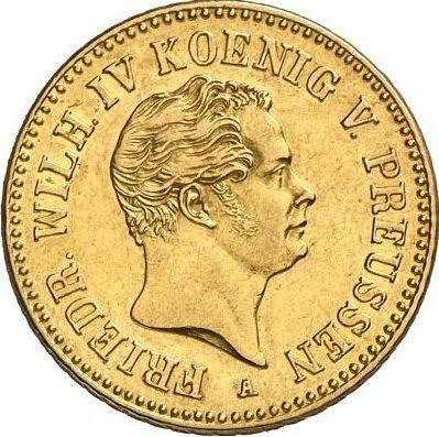 Anverso Frederick D'or 1852 A - valor de la moneda de oro - Prusia, Federico Guillermo IV
