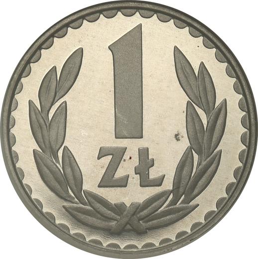 Reverso 1 esloti 1981 MW - valor de la moneda  - Polonia, República Popular