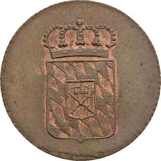 Аверс монеты - 1 пфенниг 1835 года - цена  монеты - Бавария, Людвиг I