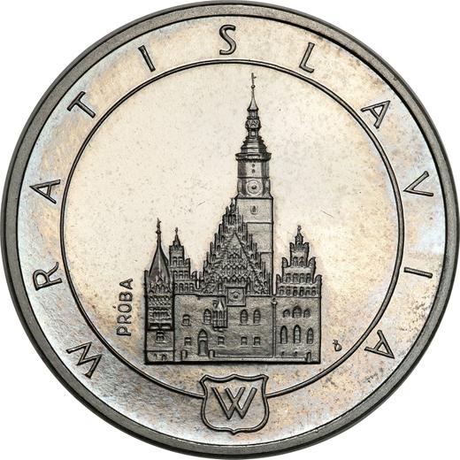 Reverso Pruebas 1000 eslotis 1987 MW JD "Wrocław" Níquel - valor de la moneda  - Polonia, República Popular
