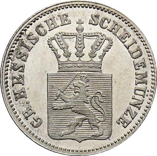 Awers monety - 6 krajcarów 1867 - cena srebrnej monety - Hesja-Darmstadt, Ludwik III