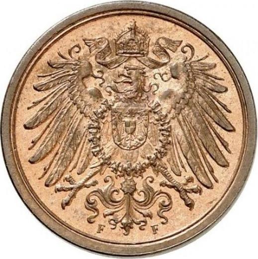 Реверс монеты - 2 пфеннига 1910 года F "Тип 1904-1916" - цена  монеты - Германия, Германская Империя