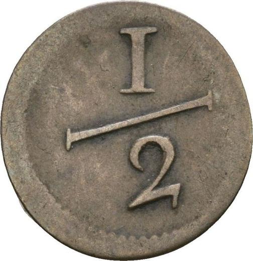 Rewers monety - 1/2 krajcara 1816 - cena srebrnej monety - Wirtembergia, Fryderyk I