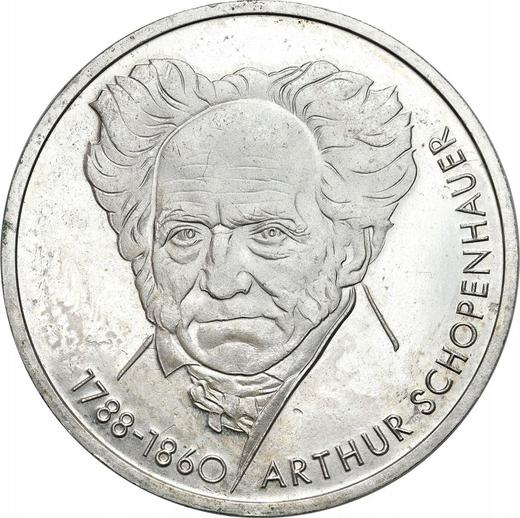 Awers monety - 10 marek 1988 D "Schopenhauer" - cena srebrnej monety - Niemcy, RFN