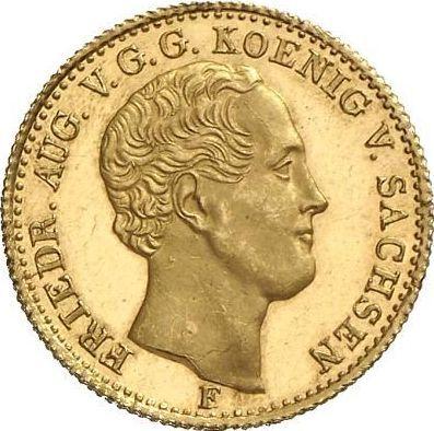 Anverso 2 1/2 táleros 1848 F - valor de la moneda de oro - Sajonia, Federico Augusto II