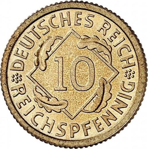 Аверс монеты - 10 рейхспфеннигов 1930 года A - цена  монеты - Германия, Bеймарская республика