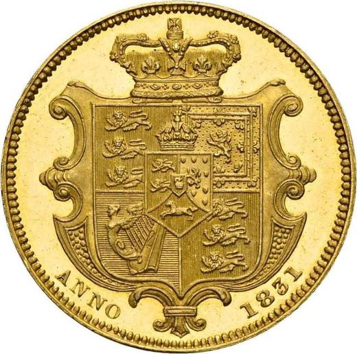 Реверс монеты - Соверен 1831 WW Гладкий гурт - Великобритания, Вильгельм IV