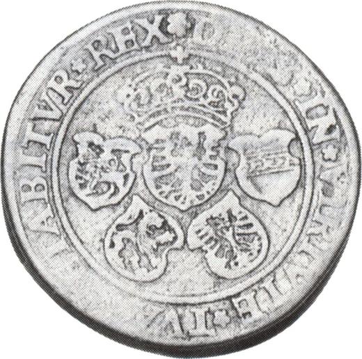 Реверс монеты - Шестак (6 грошей) 1529 года - цена серебряной монеты - Польша, Сигизмунд I Старый