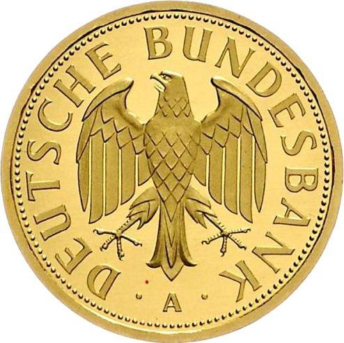 Реверс монеты - 1 марка 2001 года A "Прощальная марка" - цена золотой монеты - Германия, ФРГ