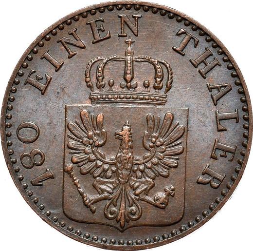 Аверс монеты - 2 пфеннига 1864 года A - цена  монеты - Пруссия, Вильгельм I
