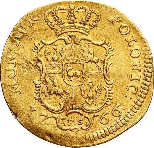 Reverso Ducado 1766 FS "Con estrella" Sin orden - valor de la moneda de oro - Polonia, Estanislao II Poniatowski