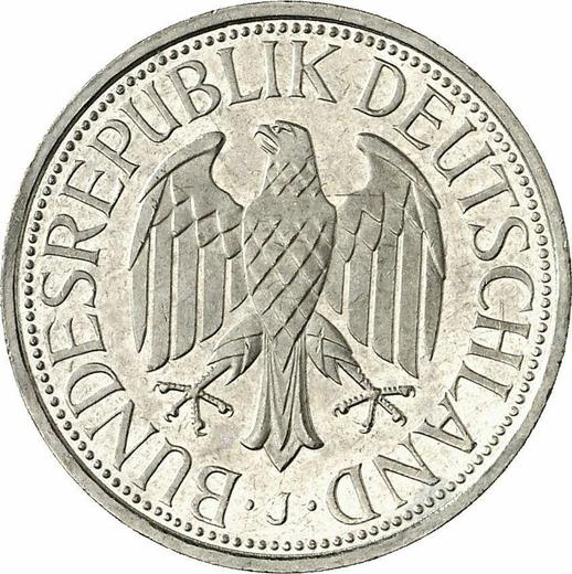 Реверс монеты - 1 марка 1993 года J - цена  монеты - Германия, ФРГ