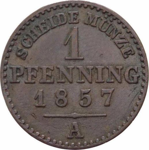Реверс монеты - 1 пфенниг 1857 года A - цена  монеты - Пруссия, Фридрих Вильгельм IV