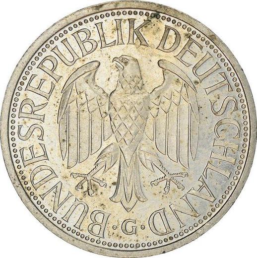 Реверс монеты - 1 марка 1989 года G - цена  монеты - Германия, ФРГ