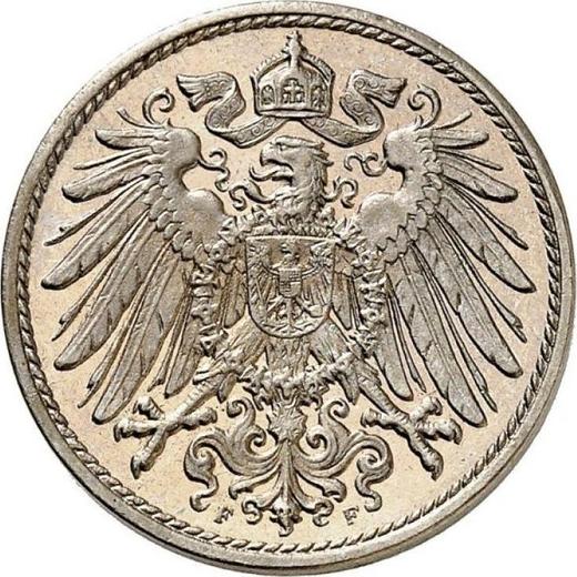 Reverso 10 Pfennige 1891 F "Tipo 1890-1916" - valor de la moneda  - Alemania, Imperio alemán