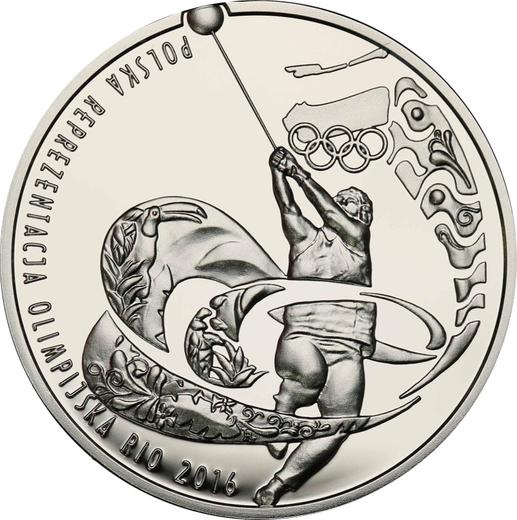 Реверс монеты - 10 злотых 2016 года MW "Польская сборная на XXXI Олимпийских играх - Рио-де-Жанейро 2016" - цена серебряной монеты - Польша, III Республика после деноминации
