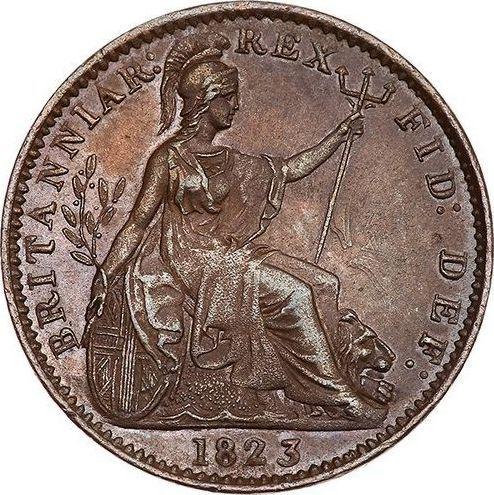 Реверс монеты - Фартинг 1823 года - цена  монеты - Великобритания, Георг IV