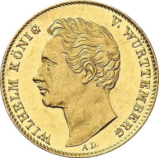 Anverso Ducado 1841 A.D. - valor de la moneda de oro - Wurtemberg, Guillermo I