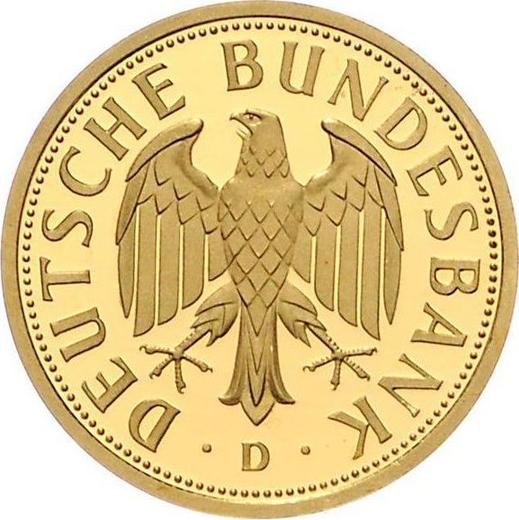 Reverse 1 Mark 2001 D "Farewell mark" - Gold Coin Value - Germany, FRG