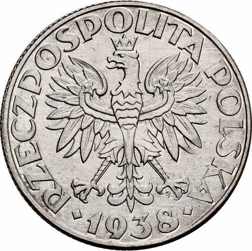 Аверс монеты - Пробные 50 грошей 1938 года Алюминий - цена  монеты - Польша, II Республика
