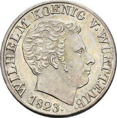 Awers monety - 10 krajcarow 1823 - cena srebrnej monety - Wirtembergia, Wilhelm I