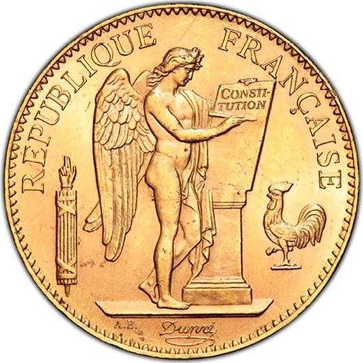 Аверс монеты - 100 франков 1913 года A "Тип 1878-1914" Париж - цена золотой монеты - Франция, Третья республика