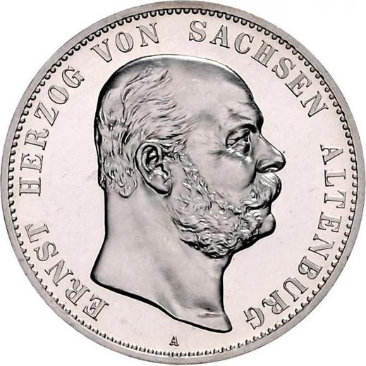 Аверс монеты - 5 марок 1901 года A "Саксен-Альтенбург" - цена серебряной монеты - Германия, Германская Империя