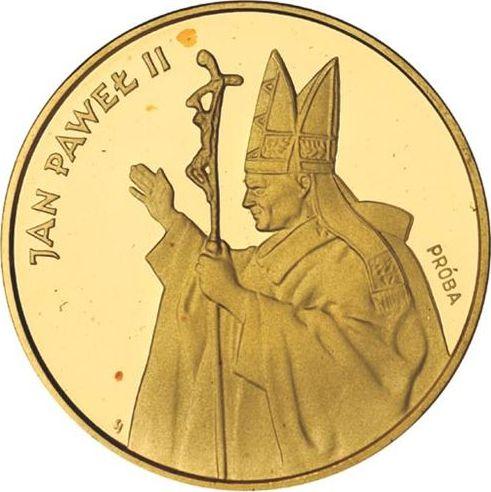 Reverso Pruebas 10000 eslotis 1987 MW SW "JuanPablo II" Oro - valor de la moneda de oro - Polonia, República Popular