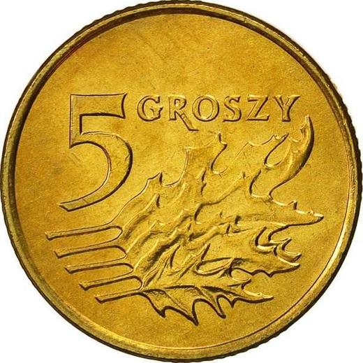 Revers 5 Groszy 1998 MW - Münze Wert - Polen, III Republik Polen nach Stückelung