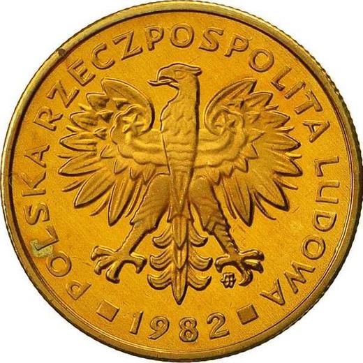 Аверс монеты - 2 злотых 1982 года MW - цена  монеты - Польша, Народная Республика
