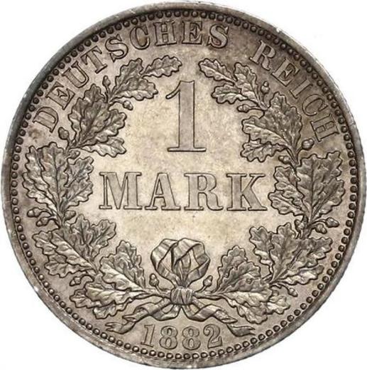 Аверс монеты - 1 марка 1882 года A "Тип 1873-1887" - цена серебряной монеты - Германия, Германская Империя