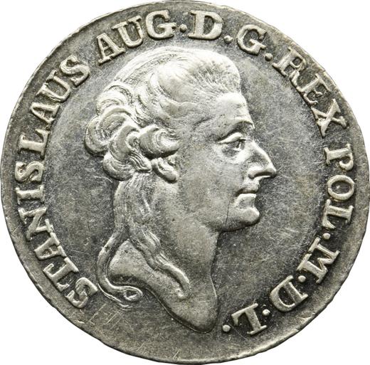 Obverse 1 Zloty (4 Grosze) 1786 EB - Silver Coin Value - Poland, Stanislaus II Augustus