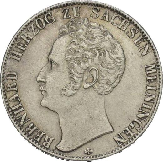 Аверс монеты - 1/2 гульдена 1840 года - цена серебряной монеты - Саксен-Мейнинген, Бернгард II