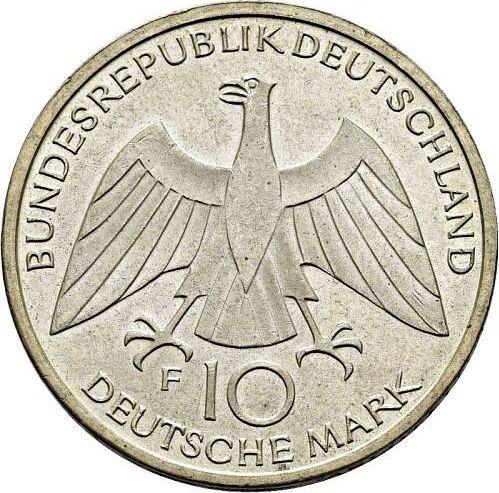 Reverso 10 marcos 1972 "Juegos de la XX Olimpiada de Verano" Leyenda doble - valor de la moneda de plata - Alemania, RFA