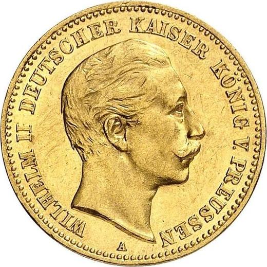 Аверс монеты - 10 марок 1898 года A "Пруссия" - цена золотой монеты - Германия, Германская Империя