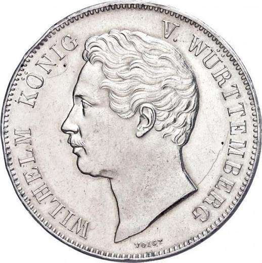 Аверс монеты - 2 талера 1854 года - цена серебряной монеты - Вюртемберг, Вильгельм I