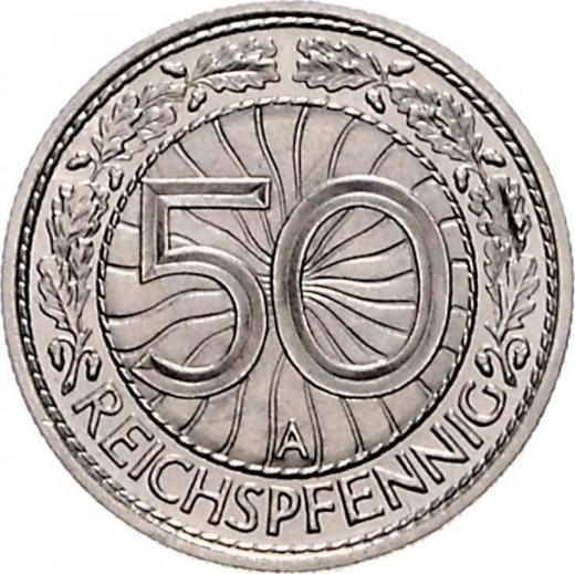 Reverse 50 Reichspfennig 1929 A -  Coin Value - Germany, Weimar Republic