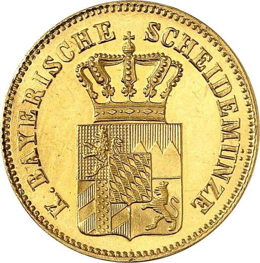 Аверс монеты - 6 крейцеров 1866 года Золото - цена золотой монеты - Бавария, Людвиг II