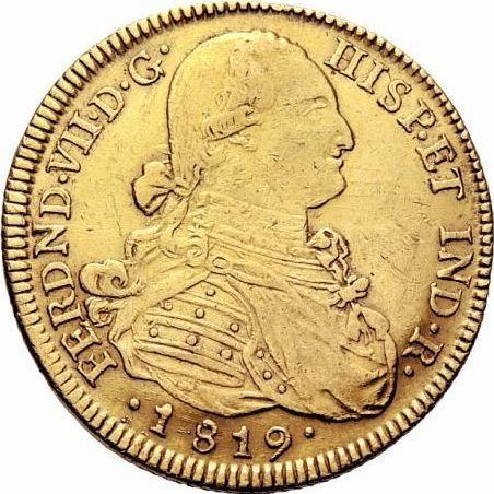 Аверс монеты - 8 эскудо 1819 года NR JF - цена золотой монеты - Колумбия, Фердинанд VII